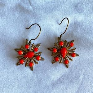 Orange Star Earrings